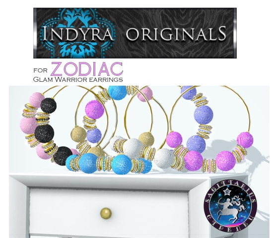 Indyra Originals for "Zodiac" by The Hottie Cooterati: Glam Warrior Earrings: Sagittarius Edition