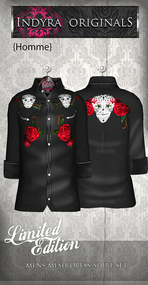 {Indyra} Limited Edition Mens Dress Shirt Set: Committed