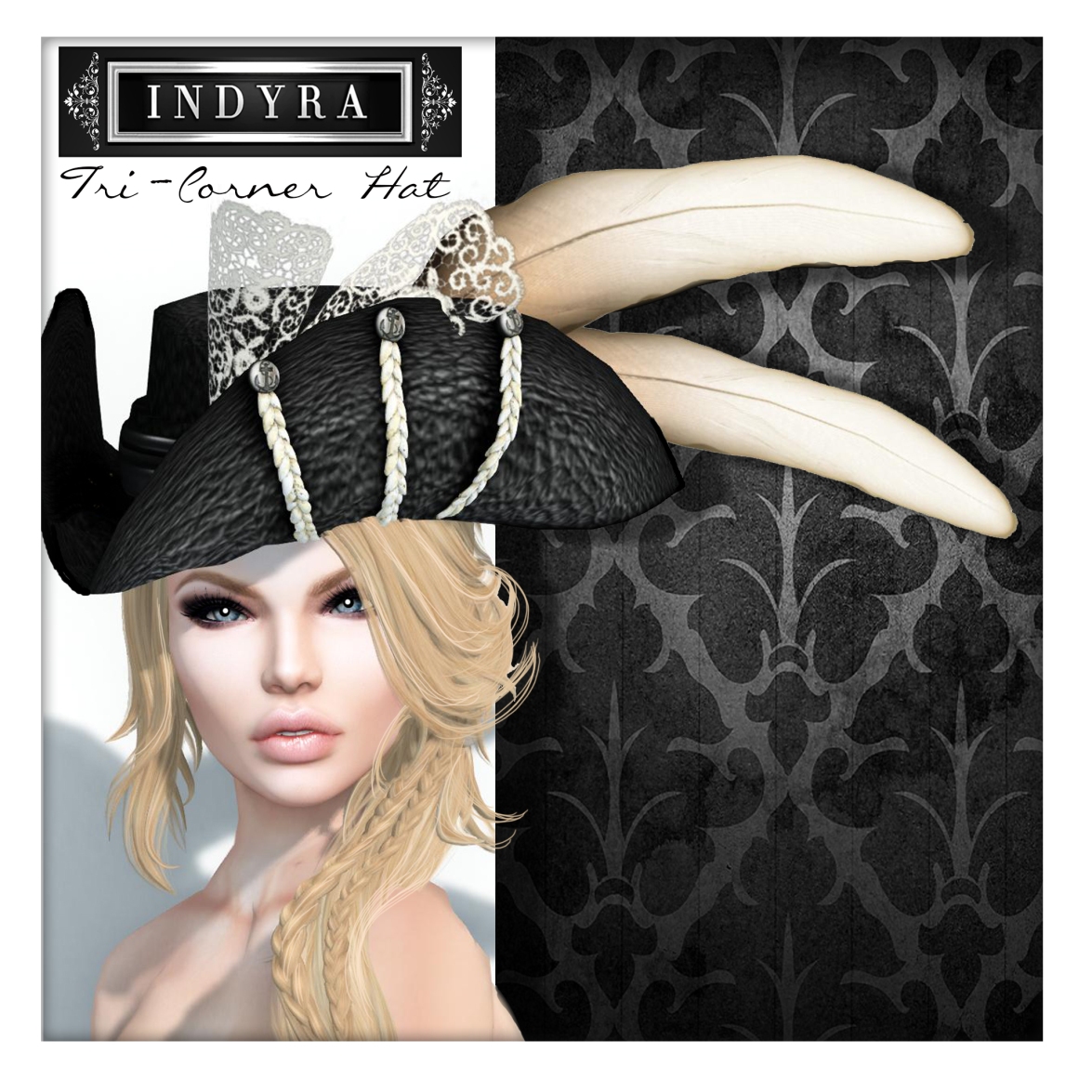 {Indyra} Tri corner hat accessory poster