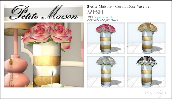 {Petite Maison} Corina Rose Vases set of 4